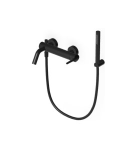 Zucchetti Medameda Bateria wannowo-natryskowa ścienna z zestawem natryskowym Brushed Total Black PVD ZMM521.P81