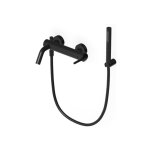Zucchetti Medameda Bateria wannowo-natryskowa ścienna z zestawem natryskowym Brushed Total Black PVD ZMM521.P81