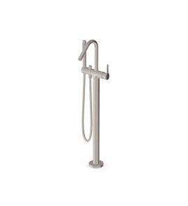 Zucchetti Medameda Bateria wannowa wolnostojąca z zestawem natryskowym - element zewnętrzny Brushed Nickiel ZMM748.C3