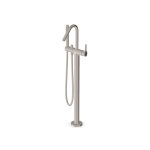 Zucchetti Medameda Bateria wannowa wolnostojąca z zestawem natryskowym - element zewnętrzny Brushed Nickiel ZMM748.C3