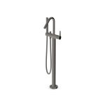 Zucchetti Medameda Bateria wannowa wolnostojąca z zestawem natryskowym - element zewnętrzny Metal Black ZMM748.C50