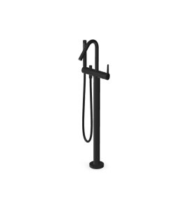 Zucchetti Medameda Bateria wannowa wolnostojąca z zestawem natryskowym - element zewnętrzny Brushed Total Black PVD ZMM748.P81