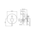 Zucchetti Medameda Bateria wannowo-natryskowa podtynkowa - element zewnętrzny Brushed Nickiel ZMM775.C3