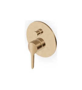 Zucchetti Medameda Bateria wannowo-natryskowa podtynkowa - element zewnętrzny Brushed British Gold PVD ZMM775.P31