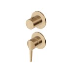 Zucchetti Medameda Bateria wannowo-natryskowa podtynkowa 2-drożna - element zewnętrzny Brushed British Gold PVD ZMM778.P31