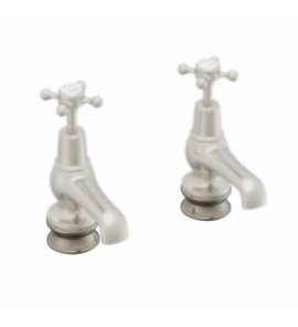 Burlington Rozety podwyższające do baterii (para) brushed nickel T4B-2BNKL
