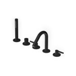 Zucchetti Medameda Bateria wannowa 5-otworowa z wyciąganą słuchawką Brushed Total Black PVD ZMM5510.P81