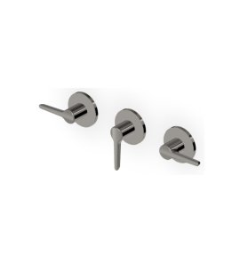 Zucchetti Medameda Bateria wannowo-natryskowa podtynkowa 2-drożna - element zewnętrzny Metal Black ZMM5695.C50