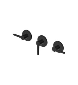 Zucchetti Medameda Bateria wannowo-natryskowa podtynkowa 2-drożna - element zewnętrzny Brushed Total Black PVD ZMM5695.P81