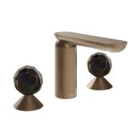 Gessi Perle Bateria umywalkowa 3-otworowa bez korka copper brushed pvd/murano sfaccettato/onyx green 74255.708