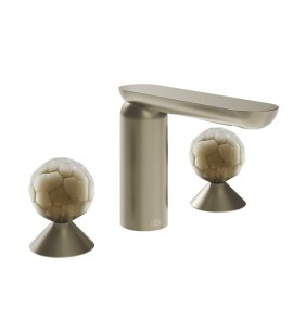 Gessi Perle Bateria umywalkowa 3-otworowa bez korka finox brushed nickel/murano battuto 74445.149