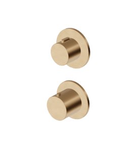 Zucchetti Medameda Bateria termostatyczna natryskowa podtynkowa - element zewnętrzny Brushed British Gold PVD ZPA801.P31