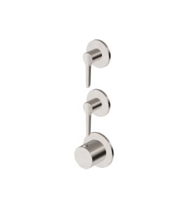 Zucchetti Medameda Bateria termostatyczna natryskowa podtynkowa 3-otworowa - element zewnętrzny Brushed Nickiel ZMM802.C3