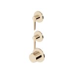 Zucchetti Medameda Bateria termostatyczna natryskowa podtynkowa 3-otworowa - element zewnętrzny British Gold PVD ZMM802.P30