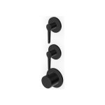Zucchetti Medameda Bateria termostatyczna natryskowa podtynkowa 3-otworowa - element zewnętrzny Brushed Total Black PVD ZMM802.P81