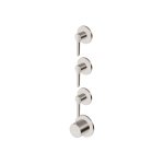 Zucchetti Medameda Bateria termostatyczna natryskowa podtynkowa 4-otworowa - element zewnętrzny Brushed Nickiel ZMM803.C3