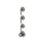 Zucchetti Medameda Bateria termostatyczna natryskowa podtynkowa 4-otworowa - element zewnętrzny Metal Black ZMM803.C50