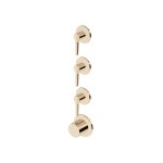Zucchetti Medameda Bateria termostatyczna natryskowa podtynkowa 4-otworowa - element zewnętrzny British Gold PVD ZMM803.P30