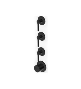 Zucchetti Medameda Bateria termostatyczna natryskowa podtynkowa 4-otworowa - element zewnętrzny Brushed Total Black PVD ZMM803.P81