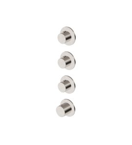 Zucchetti Medameda Bateria termostatyczna natryskowa podtynkowa 4-otworowa - element zewnętrzny Brushed Nickiel ZPA803.C3