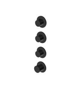Zucchetti Medameda Bateria termostatyczna natryskowa podtynkowa 4-otworowa - element zewnętrzny Brushed Total Black PVD ZPA803.P81