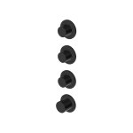 Zucchetti Medameda Bateria termostatyczna natryskowa podtynkowa 4-otworowa - element zewnętrzny Brushed Total Black PVD ZPA803.P81