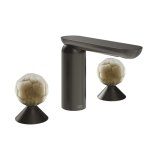 Gessi Perle Bateria umywalkowa 3-otworowa bez korka black metal brushed pvd/murano battuto 74445.707