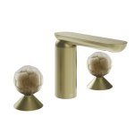Gessi Perle Bateria umywalkowa 3-otworowa bez korka brass brushed pvd/murano battuto 74445.727