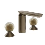 Gessi Perle Bateria umywalkowa 3-otworowa bez korka coffee bronze brushed pvd/murano battuto 74445.761
