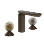 Gessi Perle Bateria umywalkowa 3-otworowa bez korka dark bronze/murano battuto/murano pulegoso 74465.845