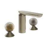 Gessi Perle Bateria umywalkowa 3-otworowa bez korka finox brushed nickel/murano battuto/murano pulegoso 74465.149
