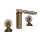 Gessi Perle Bateria umywalkowa 3-otworowa bez korka copper brushed pvd/murano battuto/murano pulegoso 74465.708