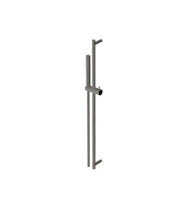 Zucchetti Drążek prysznicowy 800 mm ze słuchawką i wężem Metal Black Z95182.C50