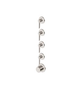 Zucchetti Medameda Bateria termostatyczna natryskowa podtynkowa 5-otworowa - element zewnętrzny Brushed Nickiel ZMM804.C3
