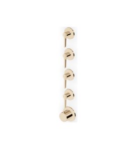 Zucchetti Medameda Bateria termostatyczna natryskowa podtynkowa 5-otworowa - element zewnętrzny British Gold PVD ZMM804.P30