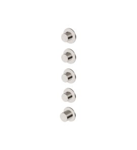 Zucchetti Medameda Bateria termostatyczna natryskowa podtynkowa 5-otworowa - element zewnętrzny Brushed Nickiel ZPA804.C3