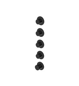 Zucchetti Medameda Bateria termostatyczna natryskowa podtynkowa 5-otworowa - element zewnętrzny Brushed Total Black PVD ZPA804.P81