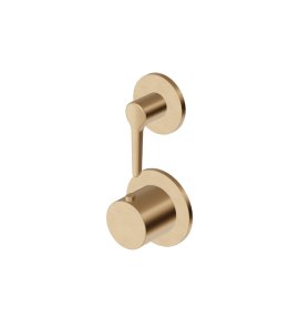 Zucchetti Medameda Bateria termostatyczna natryskowa podtynkowa 2-otworowa 2-drożna - element zewnętrzny Brushed British Gold PVD ZMM806.P31