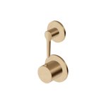 Zucchetti Medameda Bateria termostatyczna natryskowa podtynkowa 2-otworowa 2-drożna - element zewnętrzny Brushed British Gold PVD ZMM806.P31