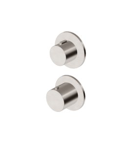 Zucchetti Medameda Bateria termostatyczna natryskowa podtynkowa 2-otworowa 2-drożna - element zewnętrzny Brushed Nickiel ZPA806.C3