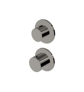 Zucchetti Medameda Bateria termostatyczna natryskowa podtynkowa 2-otworowa 2-drożna - element zewnętrzny Metal Black ZPA806.C50
