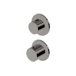 Zucchetti Medameda Bateria termostatyczna natryskowa podtynkowa 2-otworowa 2-drożna - element zewnętrzny Metal Black ZPA806.C50