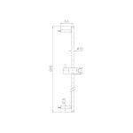 Zucchetti Medameda Drążek prysznicowy 800 mm Brushed British Gold PVD Z95201.P31