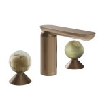 Gessi Perle Bateria umywalkowa 3-otworowa bez korka copper brushed pvd/murano battuto/onyx green 74455.708