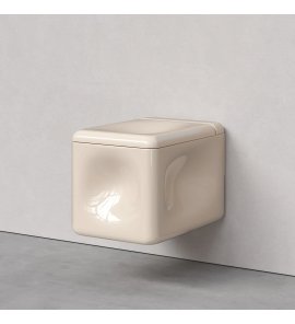 Trone Orgueil Miska wisząca bezrantowa 53,5x37 z deską wolnoopadającą cream ORQUEILCREAM