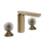 Gessi Perle Bateria umywalkowa 3-otworowa bez korka warm bronze brushed pvd/murano pulegoso 74665.726