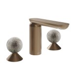 Gessi Perle Bateria umywalkowa 3-otworowa bez korka copper brushed pvd/murano pulegoso 74665.708