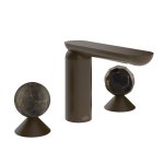 Gessi Perle Bateria umywalkowa 3-otworowa bez korka dark bronze/emperador dark marble/murano sfaccettato 74125.845