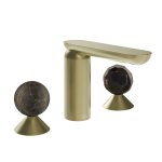Gessi Perle Bateria umywalkowa 3-otworowa bez korka brass brushed pvd/emperador dark marble/murano sfaccettato 74125.727