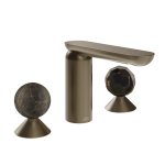 Gessi Perle Bateria umywalkowa 3-otworowa bez korka coffee bronze brushed pvd/emperador dark marble/murano sfaccettato 74125.761